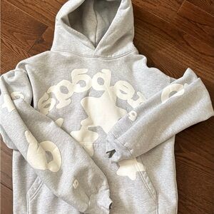 Sp5der Grey Beluga Hoodie